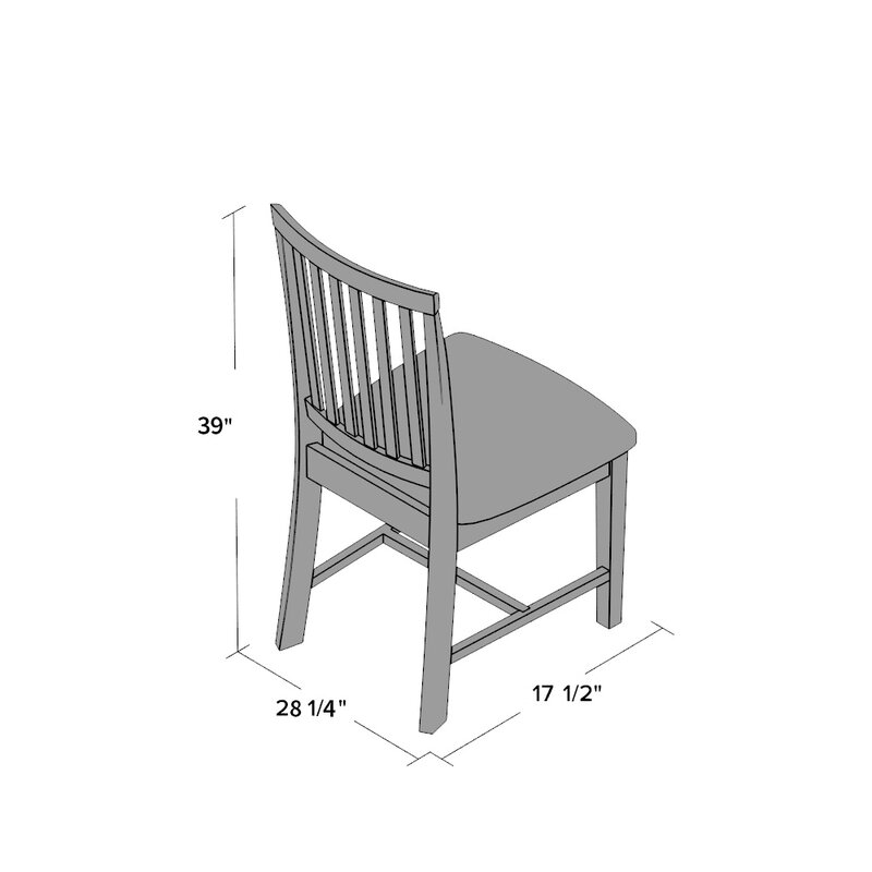 Mistana™ Lynn Solid Wood Slat Back Side Chair And Reviews Wayfair